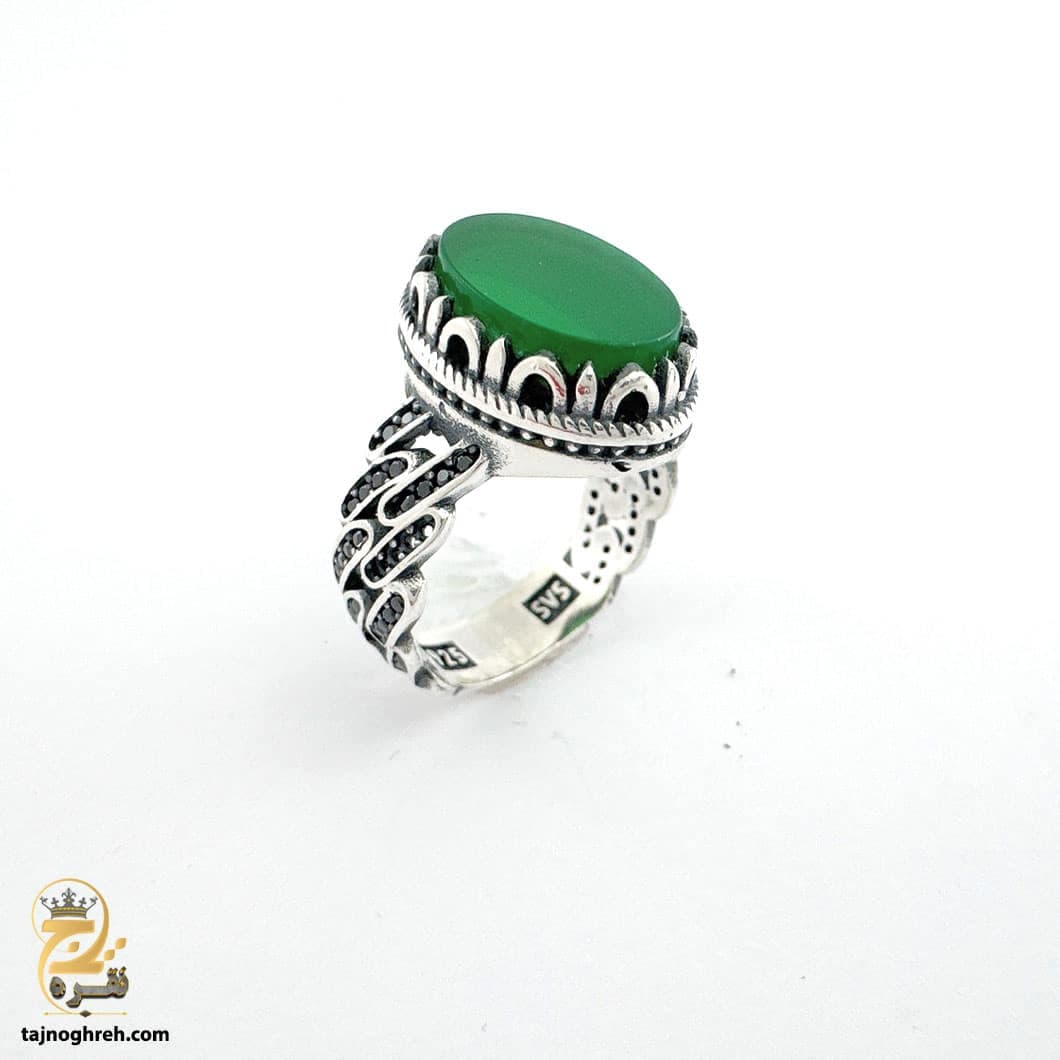 انگشتر مردانه نقره طرح رولکس مدل RSM K63