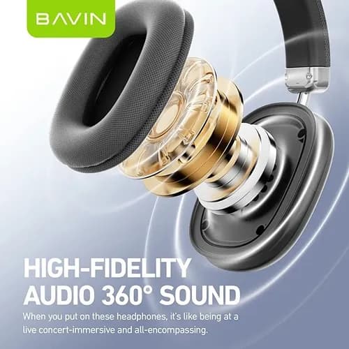 هدفون بلوتوث باوین Bavin BH-55 — تصویر ۵