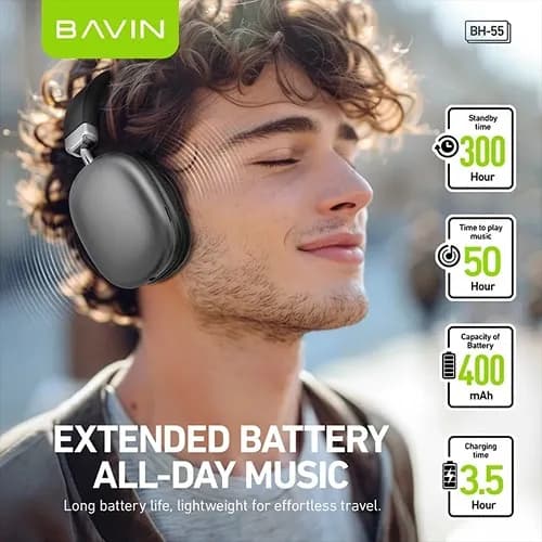 هدفون بلوتوث باوین Bavin BH-55 — تصویر ۲