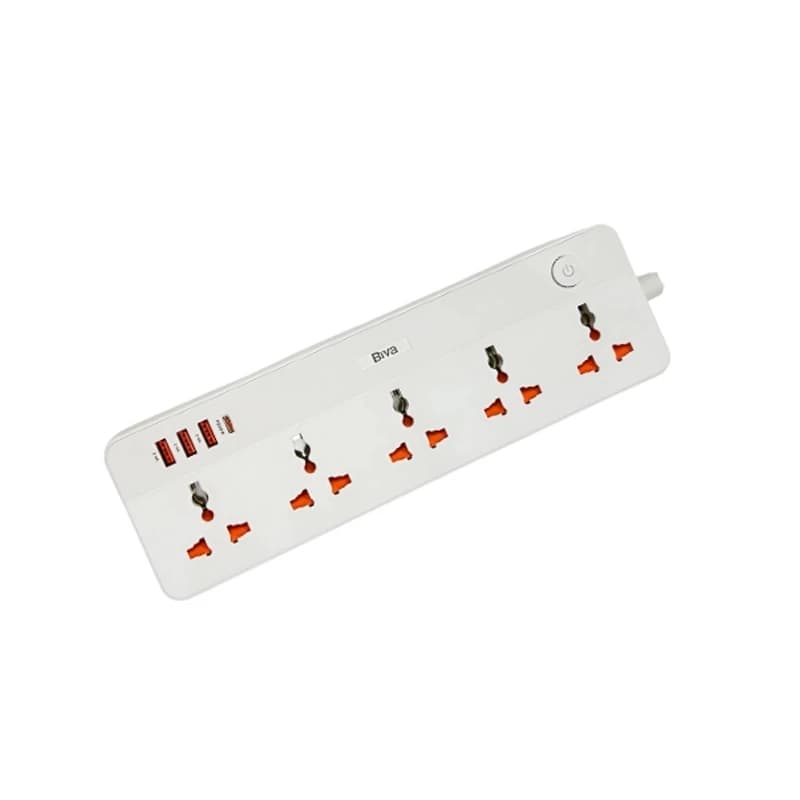 چند راهی برق و شارژر بیوا Biva PS-06 Power Strip دارای 4 پورت — تصویر ۵