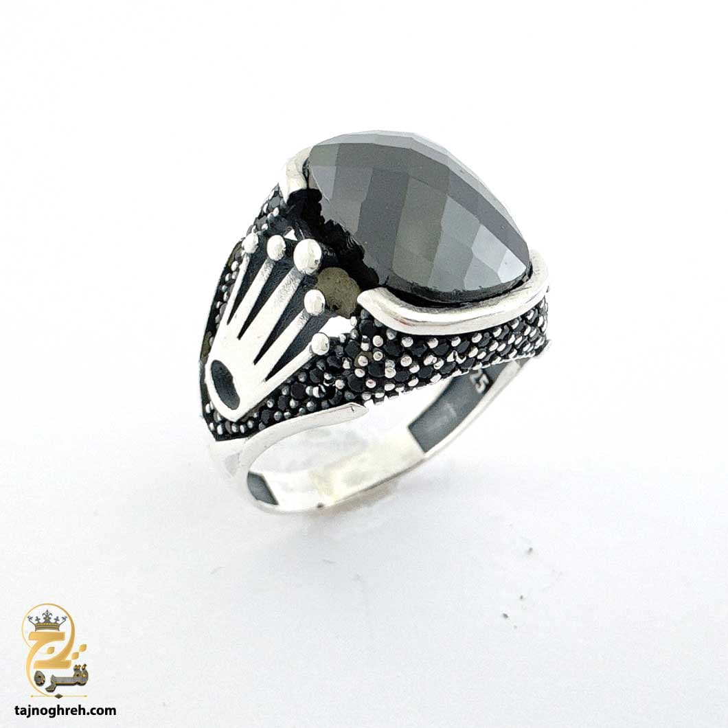 انگشتر نقره مردانه طرح رولکس مدل RSM K57