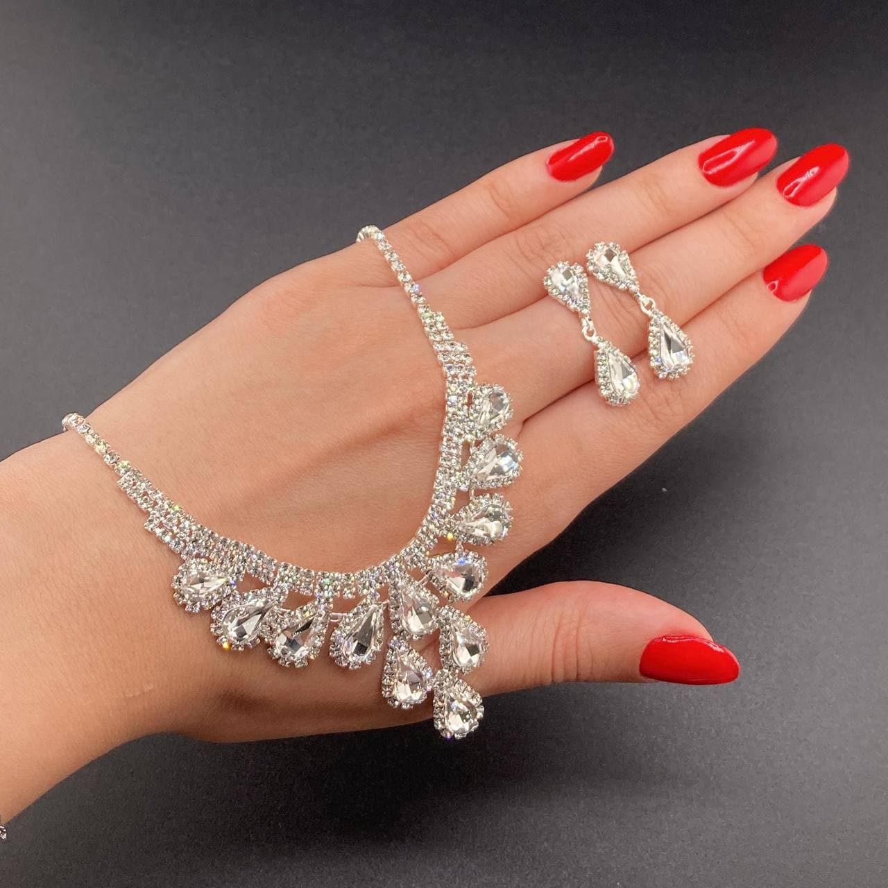 نیم ست جواهری نگین دار jz10018 گالری موژان حیدری