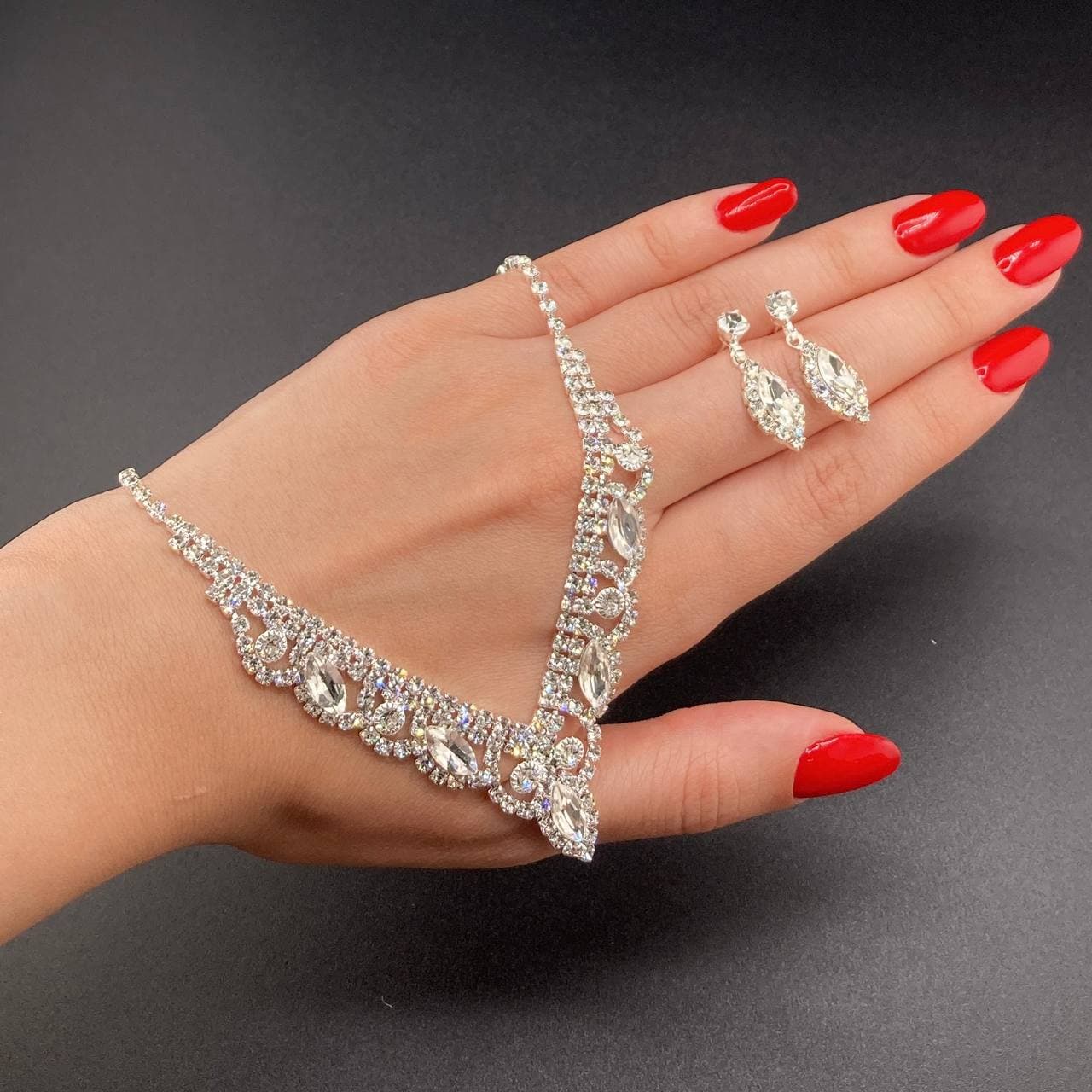 نیم ست جواهری نگین دار jz10016 گالری موژان حیدری