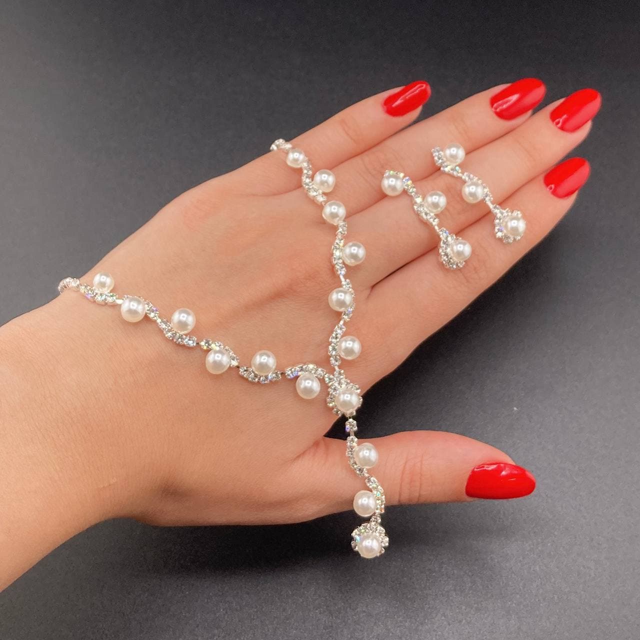 نیم ست جواهری نگین دار jz10014 گالری موژان حیدری — تصویر ۲