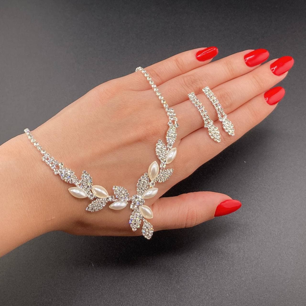 نیم ست جواهری نگین دار jz10013 گالری موژان حیدری
