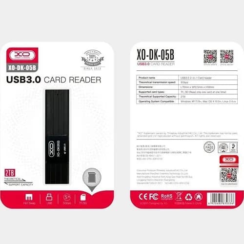 رم ریدر ایکس او XO DK05B USB 3.0 TF and SD — تصویر ۵