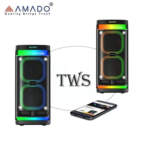 اسپیکر پارتی باکس 80 وات آمادو AMADO AMS08126 — تصویر ۵