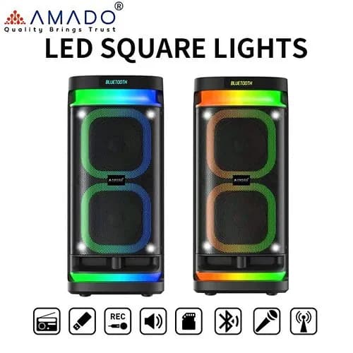 اسپیکر پارتی باکس 80 وات آمادو AMADO AMS08126 — تصویر ۴