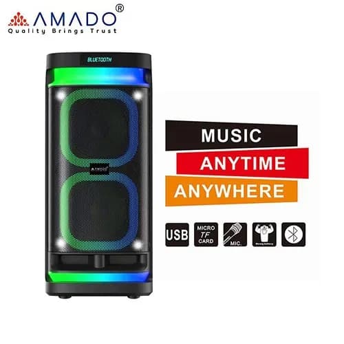 اسپیکر پارتی باکس 80 وات آمادو AMADO AMS08126 — تصویر ۳