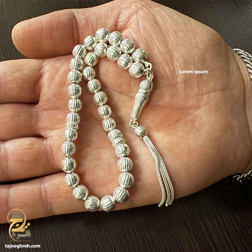 تسبیح نقره اصل 33 دانه ترک مدل MST T11 — تصویر ۳