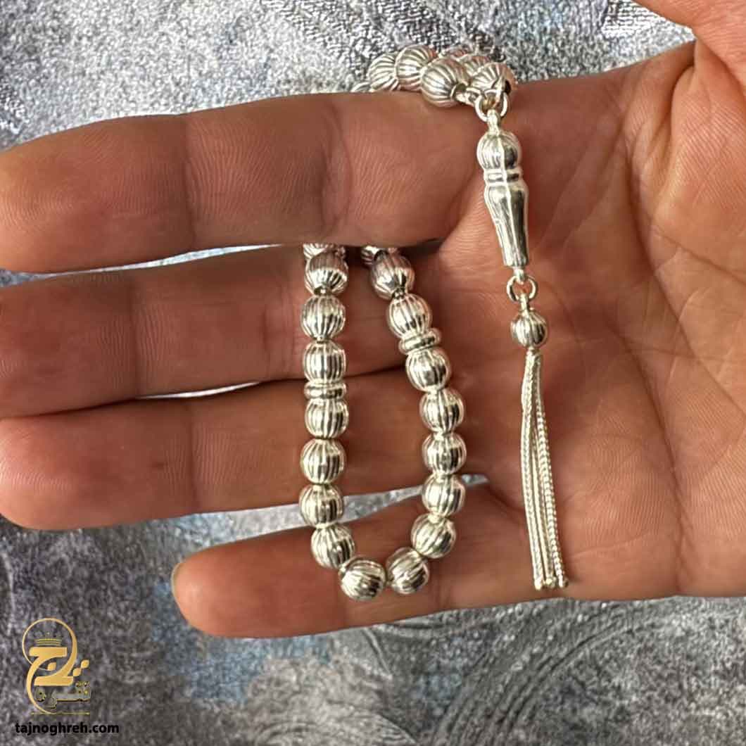 تسبیح نقره اصل 33 دانه ترک مدل MST T11 — تصویر ۷