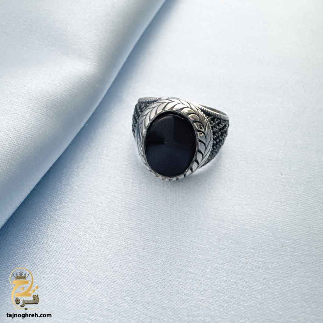 انگشتر نقره مردانه اسپرت سیاه قلم مدل RSM K49 — تصویر ۵