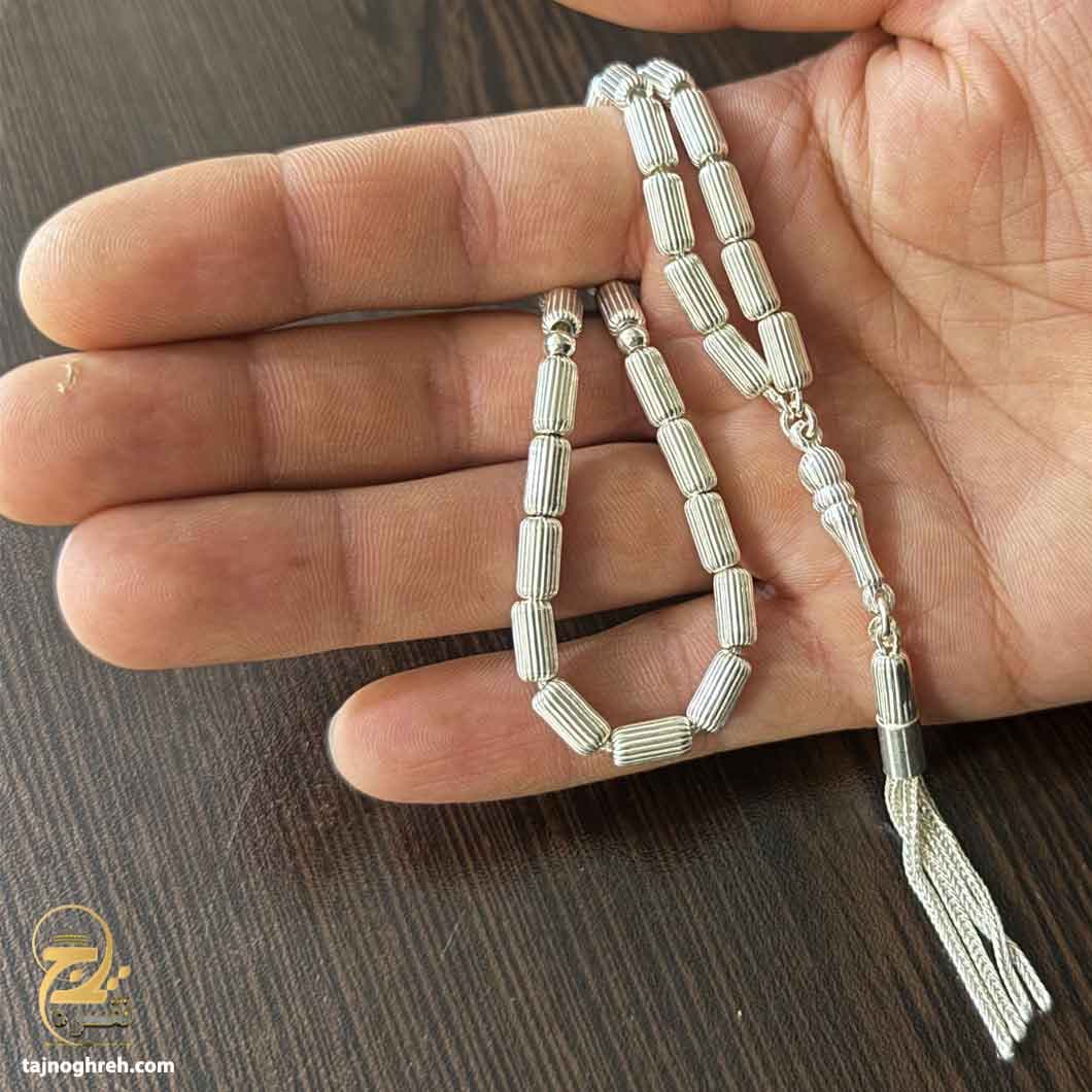 تسبیح نقره 33 دانه اصل ترک مدل MST T13 — تصویر ۳