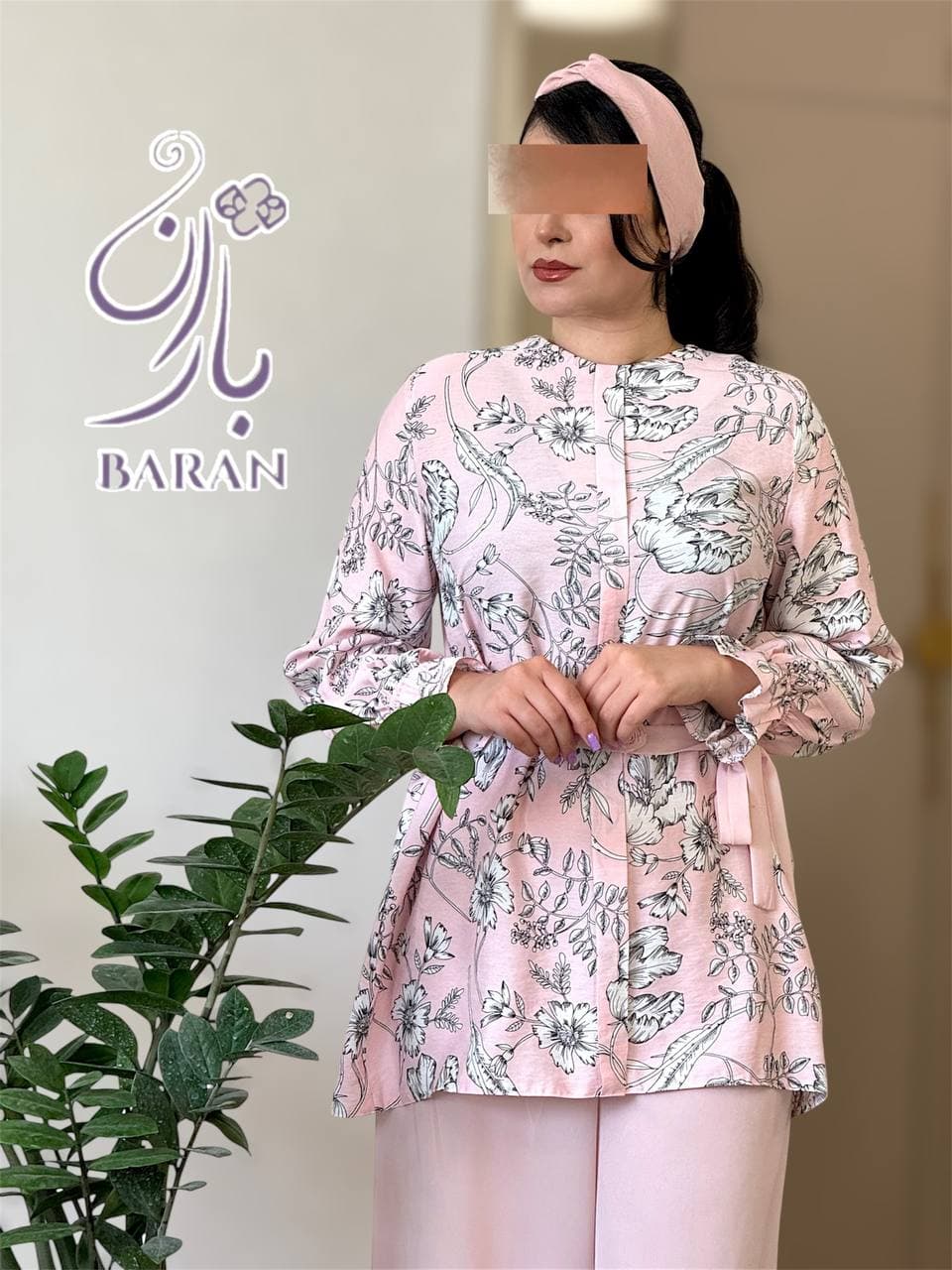 شومیز و شلوار گل دار لینن نخ ارکیده