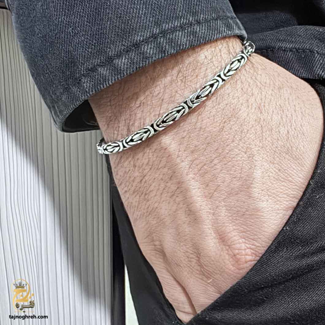 دستبند نقره مردانه کرال مدل BSM B33 — تصویر ۳