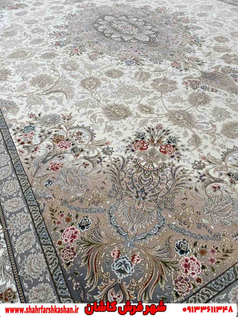 طرح زیبای پاییزان فرش 1500 شانه سفید — تصویر ۳