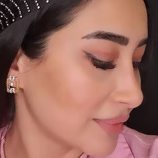 گوشواره میخی مینیمال رنگ طلایی ژوپینگ