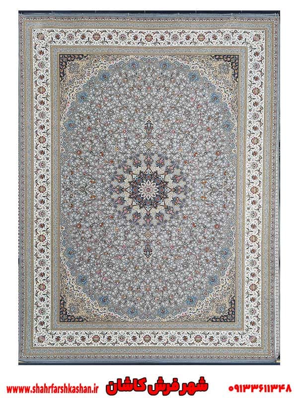 فرش 1500 شانه کاشان طرح ارغوان — تصویر ۳