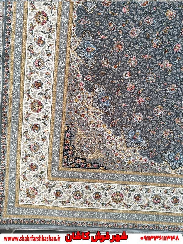 فرش 1500 شانه کاشان طرح ارغوان — تصویر ۶