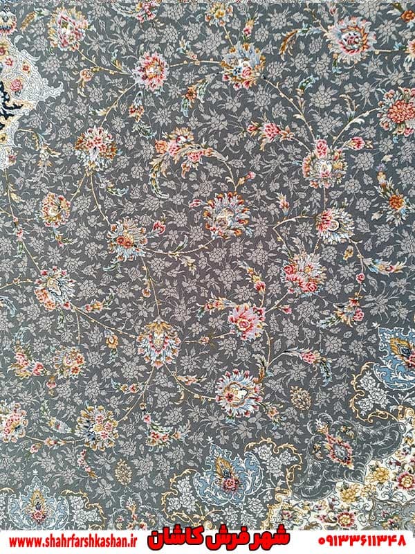فرش 1500 شانه کاشان طرح ارغوان — تصویر ۷