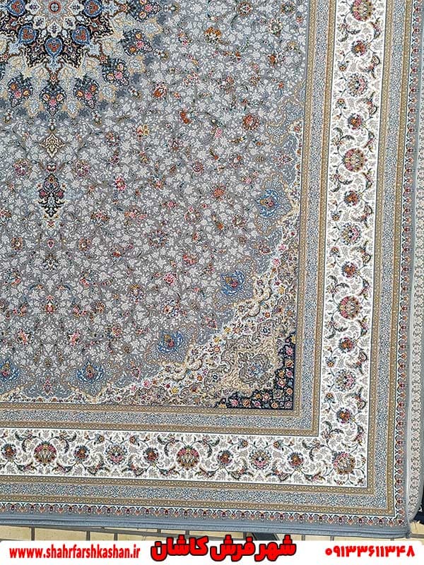 فرش 1500 شانه کاشان طرح ارغوان — تصویر ۴