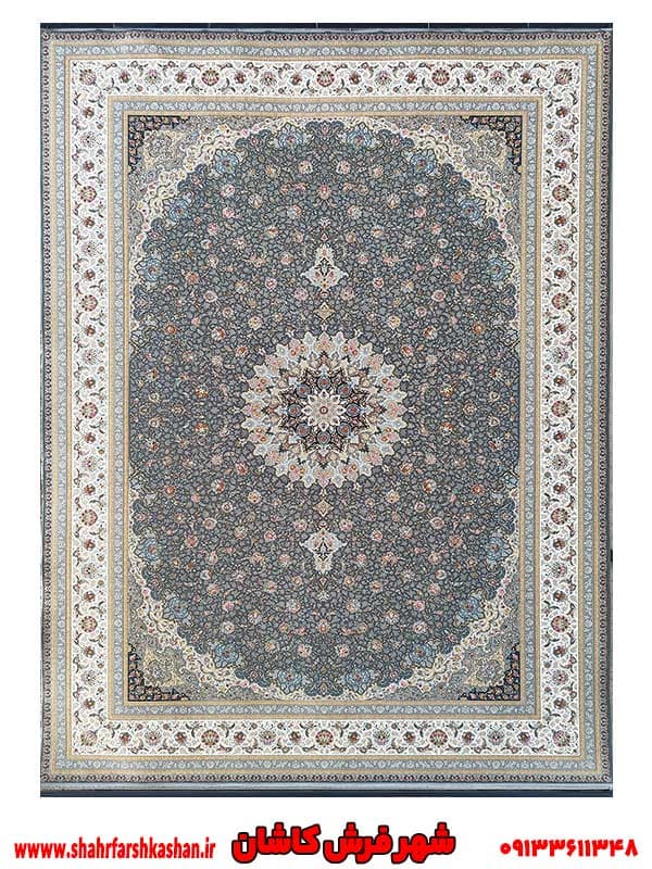 فرش 1500 شانه کاشان طرح ارغوان