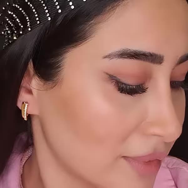 گوشواره نگیندار رنگ طلایی ژوپینگ