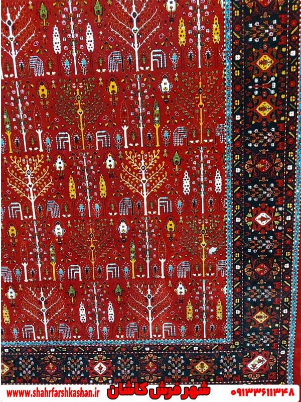 فرش لاکی دستباف‌ گونه 700 شانه طرح بنیتا — تصویر ۳
