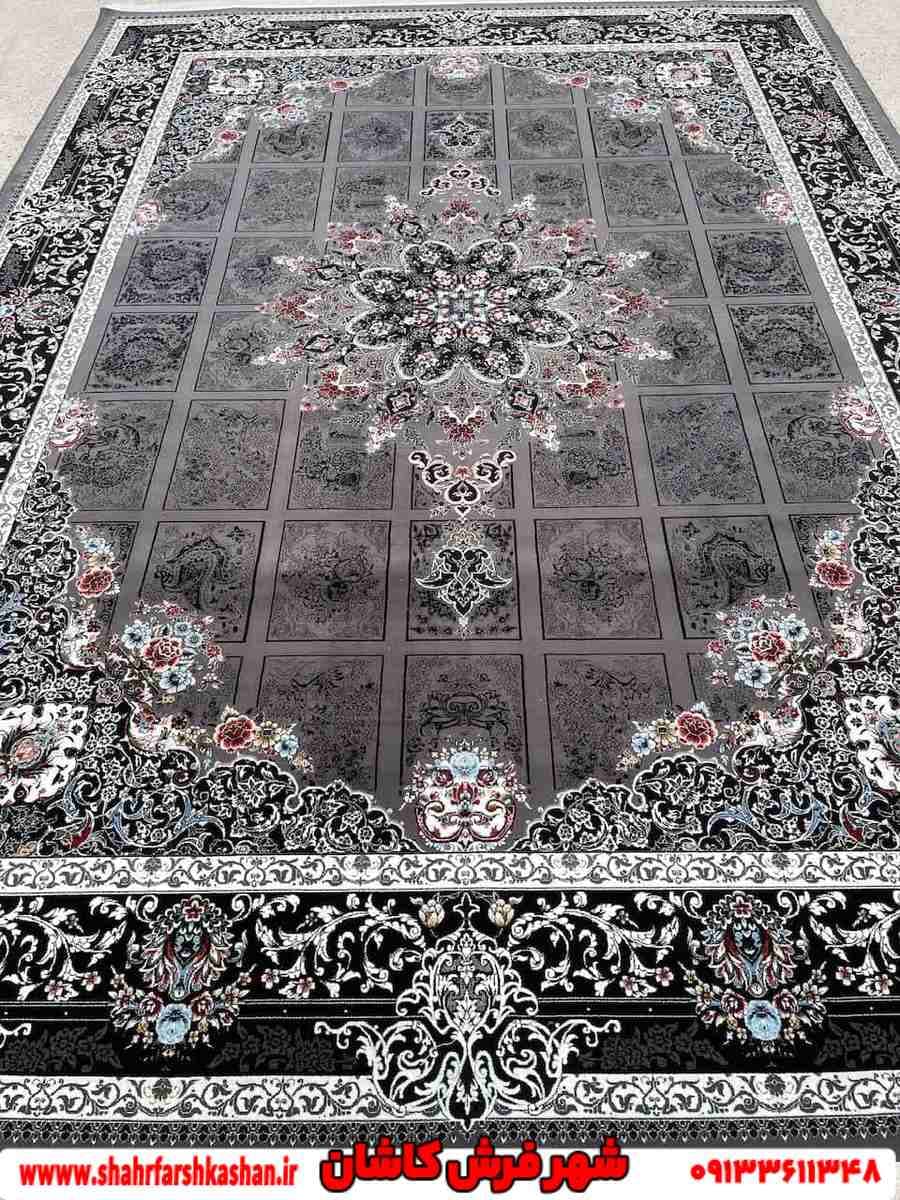 فرش خشتی جدید 1000 شانه طرح رومینا دودی — تصویر ۴