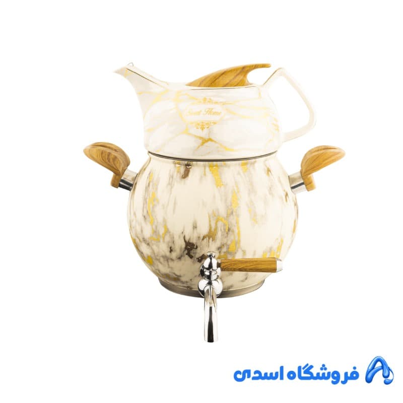 کتری و قوری روشاک ماربل کروپ ست کد 2603 — تصویر ۴