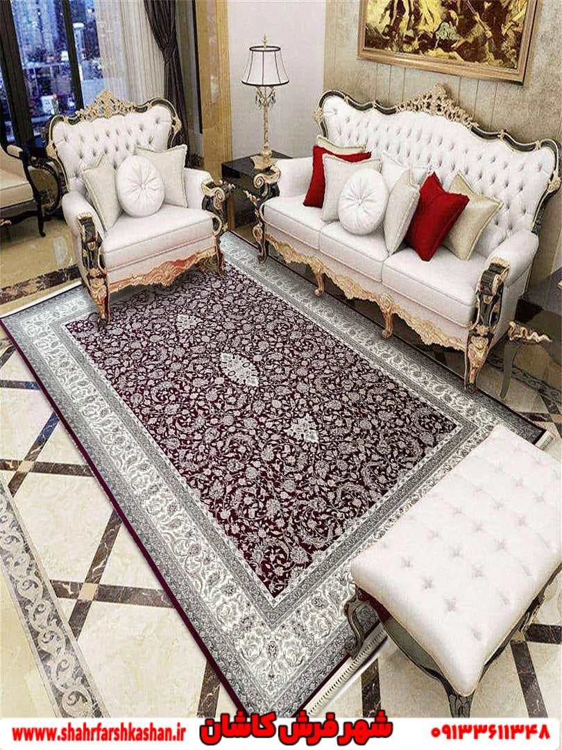فرش افشان قرمز 1200 شانه طرح ونیز