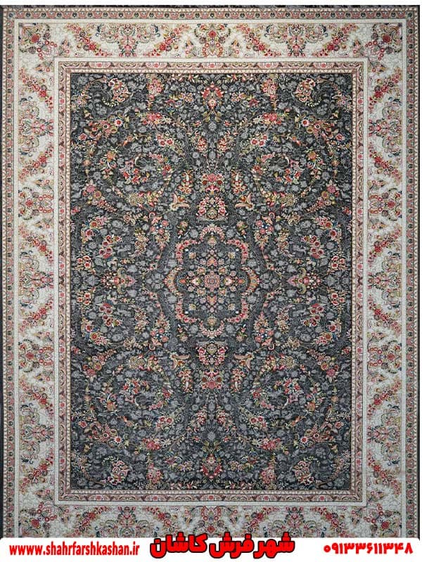 فرش 1200 شانه دودی جدید طرح گل گندم