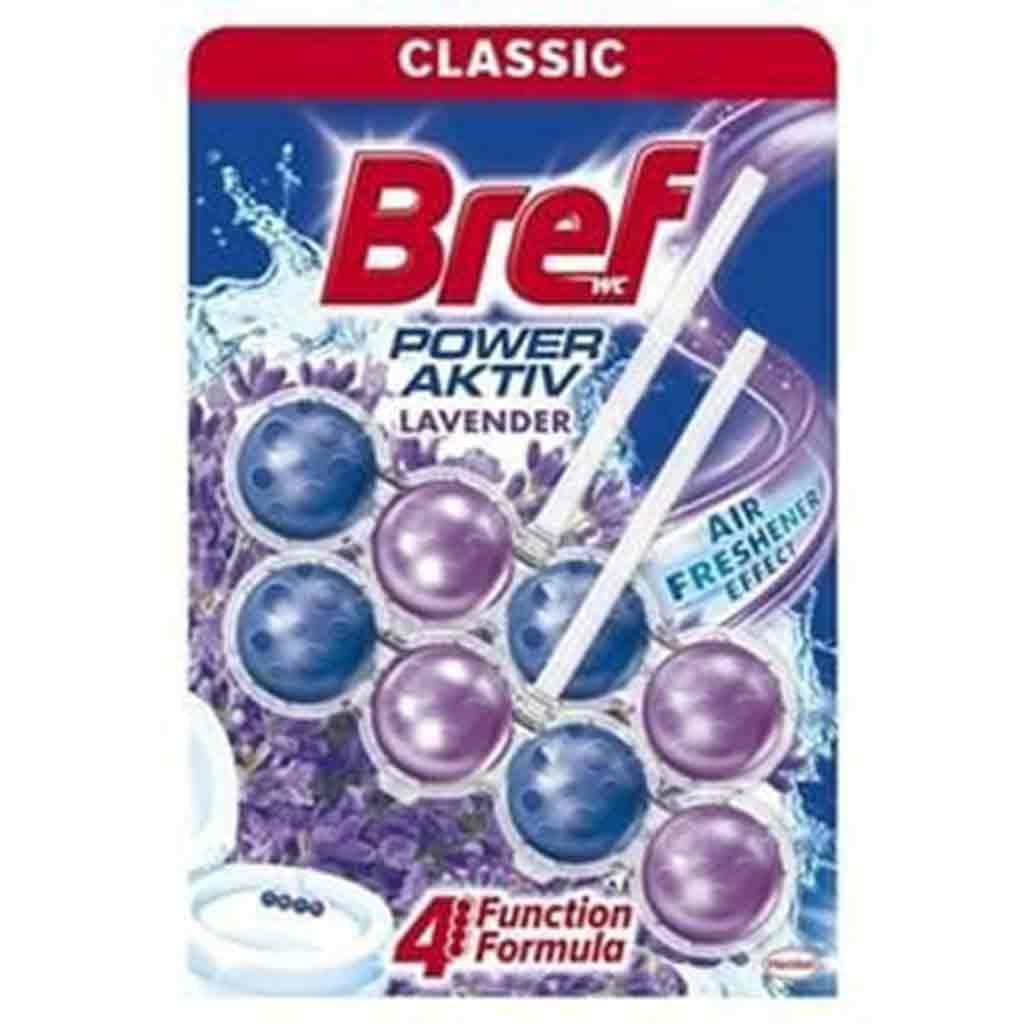 خوشبو کننده و ضدعفونی کننده برف توپی BREF LAVENDER با رایحه اسطوخودوس مخصوص توالت فرنگی 8 عددی