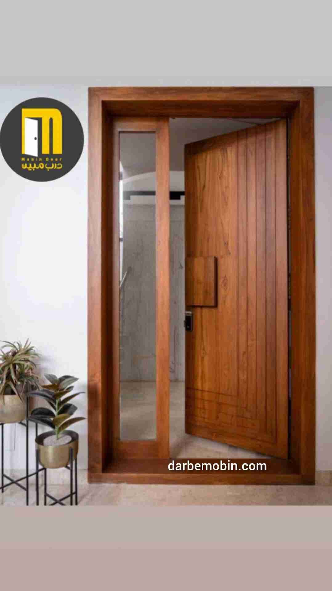 درب ضدسرقت یکونیم لنگه شیشه خور