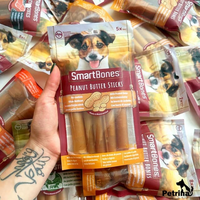 تشویقی دنتال سگ اسمارت بونز طعم کره بادام زمینی و مرغ (5 عدد) | SmartBones Peanut Butter Sticks — تصویر ۳