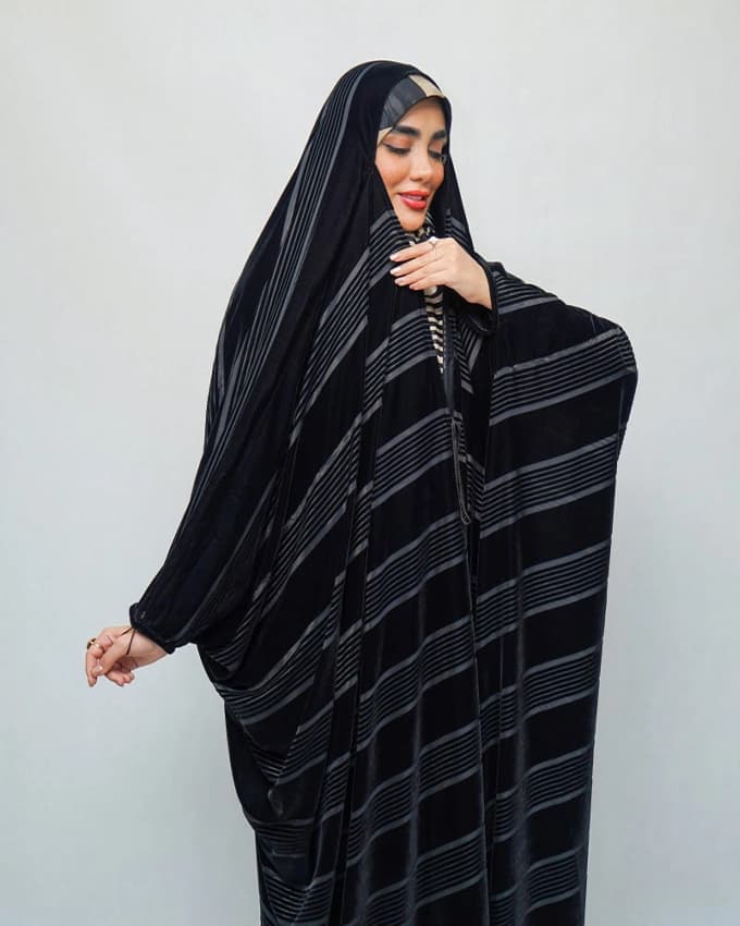 چادر عربی جده مخمل لاین و شاین