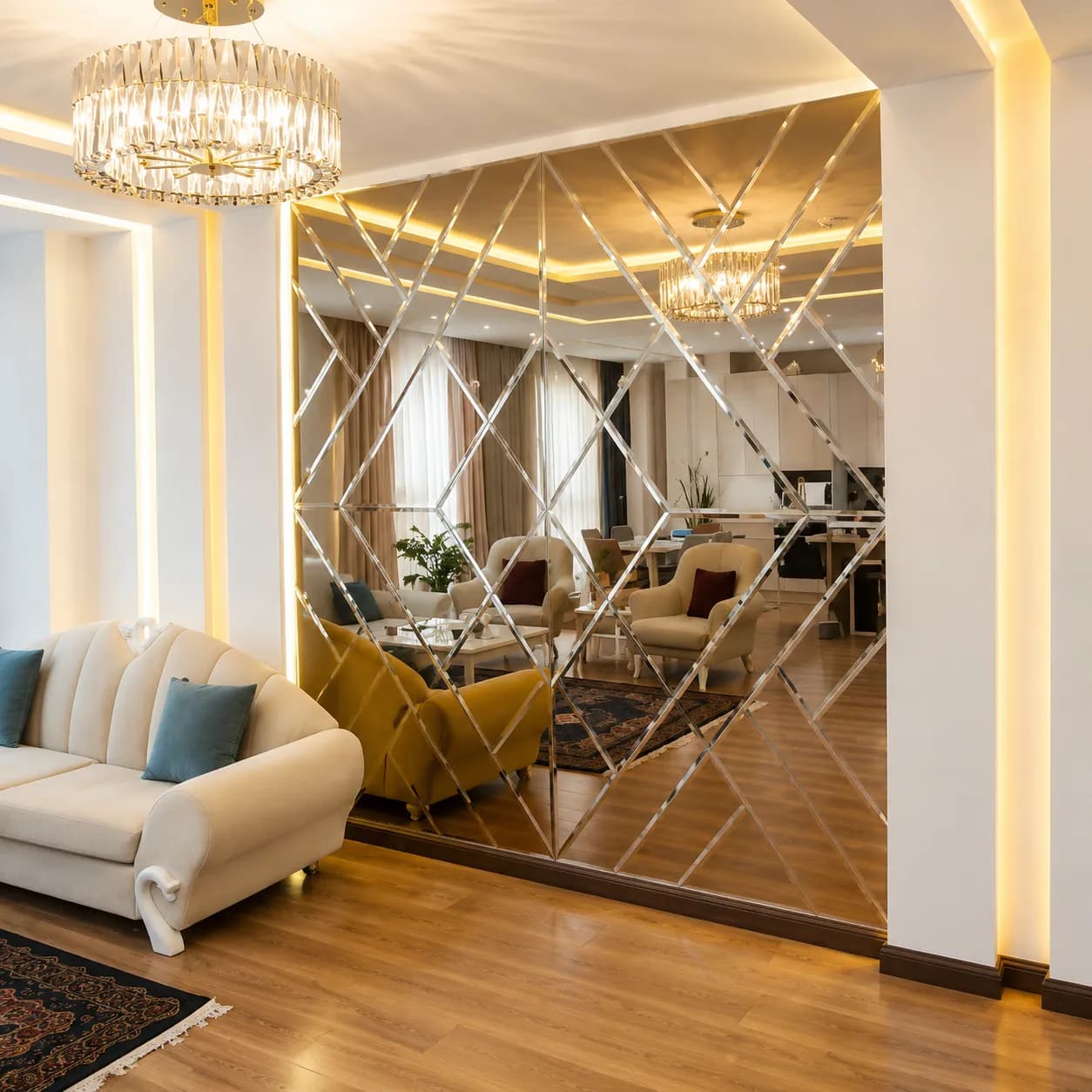 آینه لوزی نامتقارن
