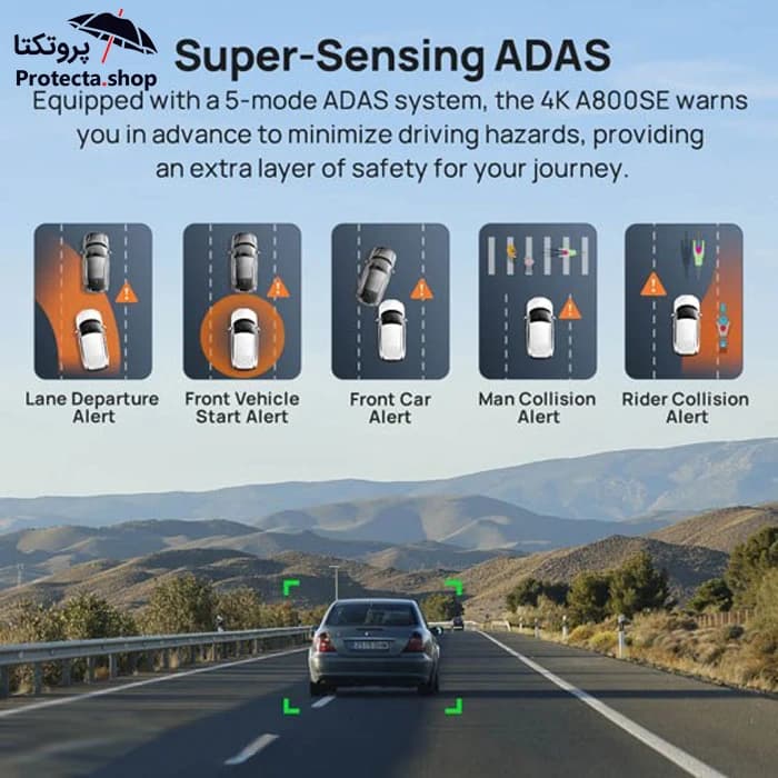دوربین ثبت وقایع خودرو 70mai Dash Cam 4K A800 SE set ( همراه دوربین عقب ) — تصویر ۷