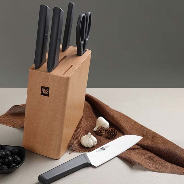چاقوی آشپزخانه شیائومی مدل HuoHou Knife Set HU0057 ست 6 تکه — تصویر ۸