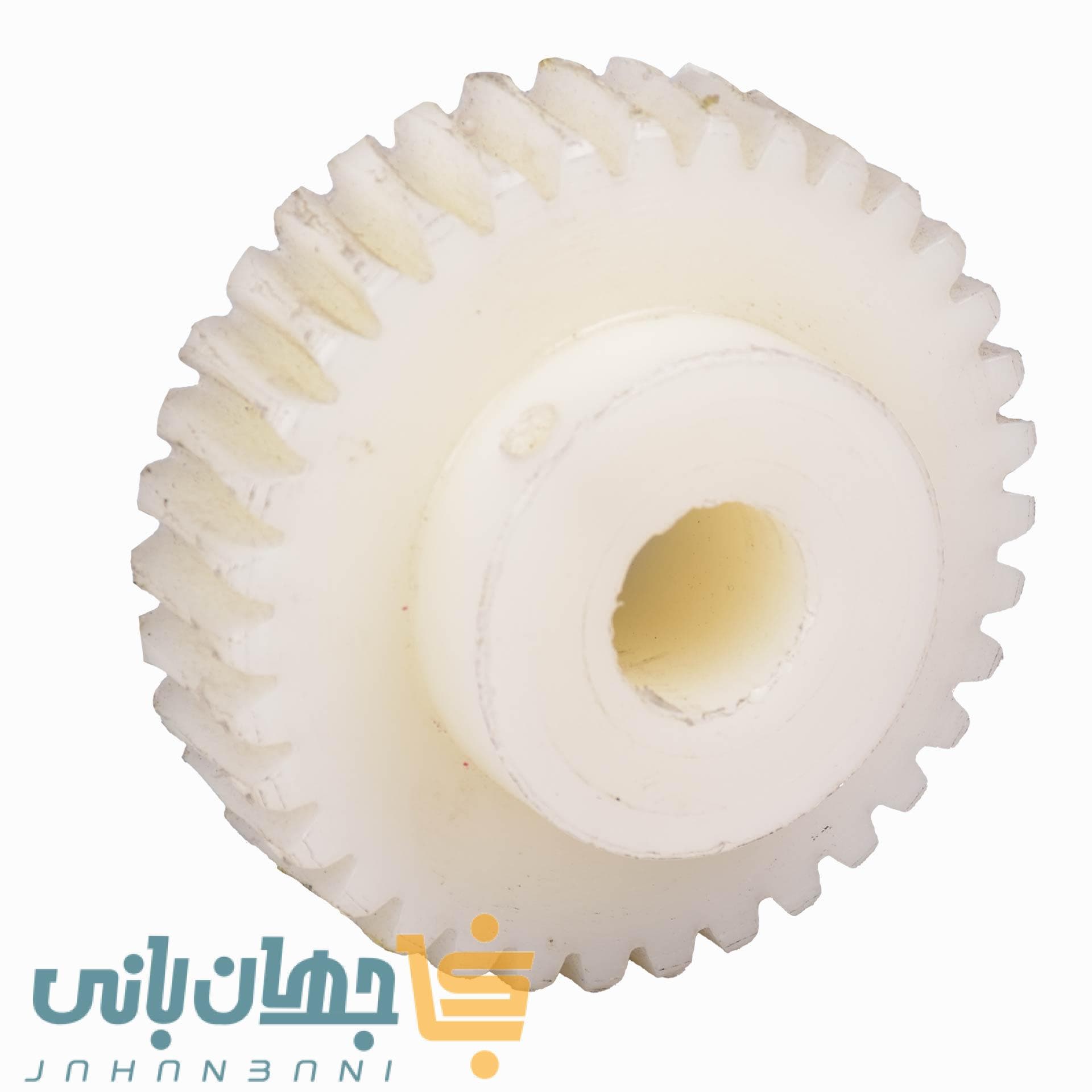 چرخ دنده پلی اتیلن (تفلونی) جوجه گردان دنده ریز 8.5 سانتی‌متری