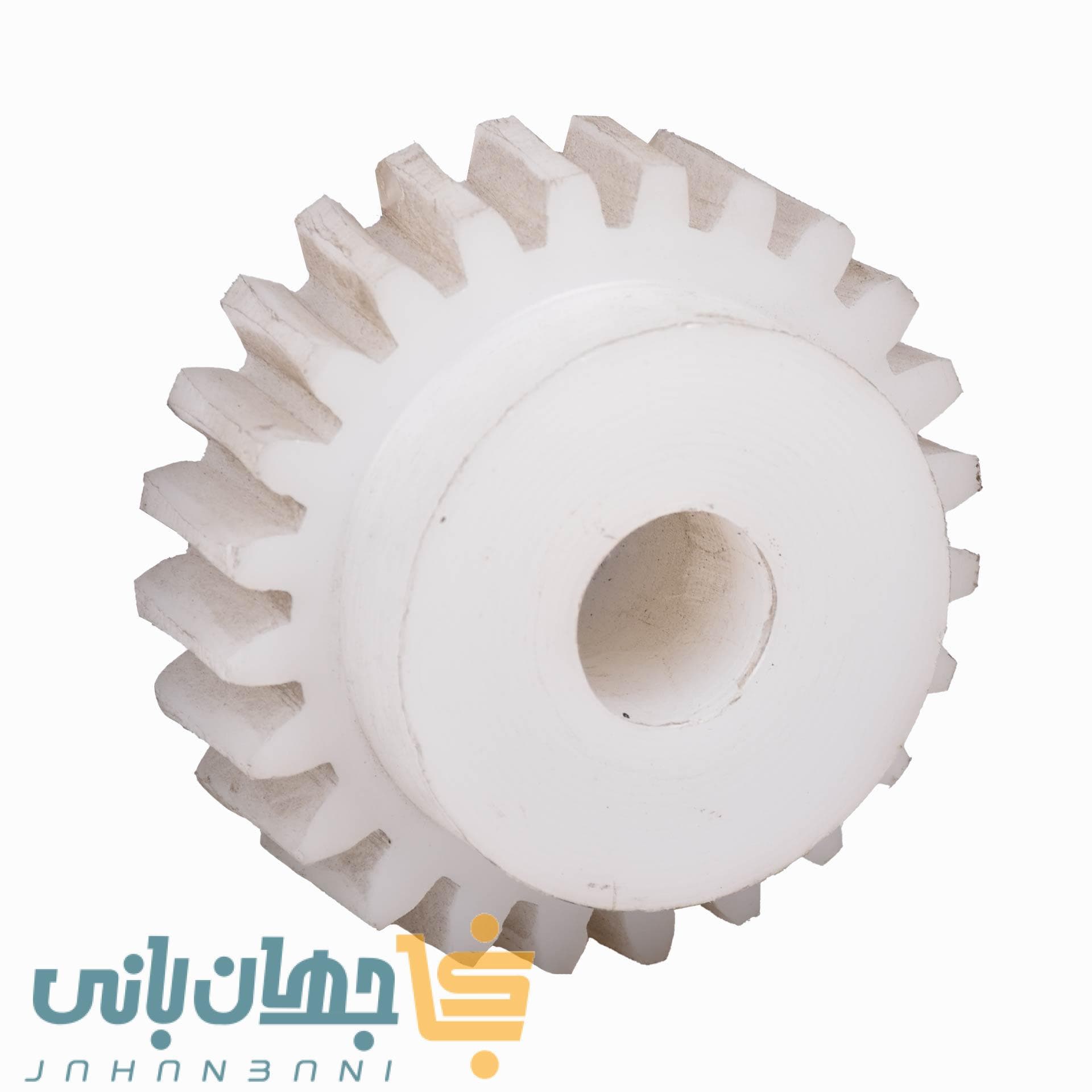 چرخ دنده پلی اتیلن (تفلونی) جوجه گردان دنده درشت 7.8 سانتی‌متری