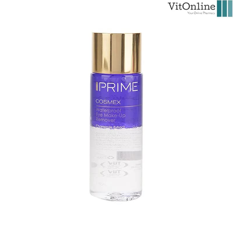 محلول پاک کننده آرایش دو فاز چشم پرایم مدل Cosmex حجم 100 میلی لیتر — تصویر ۳