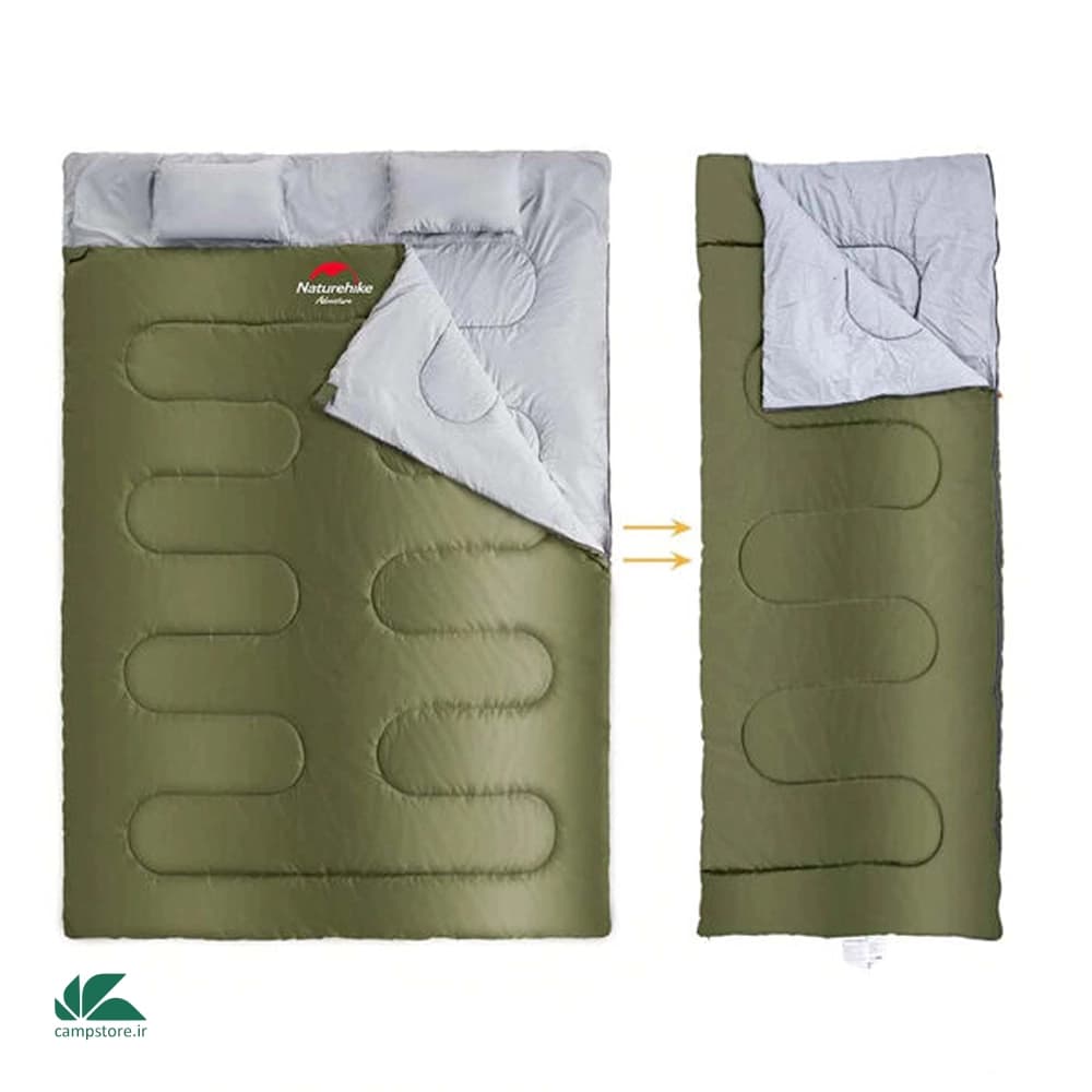 کیسه خواب الیاف نیچرهایک مدل Double With Pillow — تصویر ۹