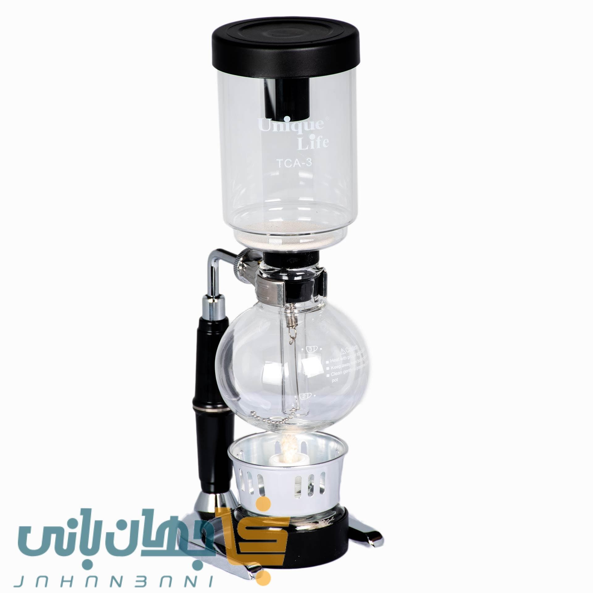 قهوه‌ساز سایفون 3 کاپ یونیک لایف مدل TCA-3