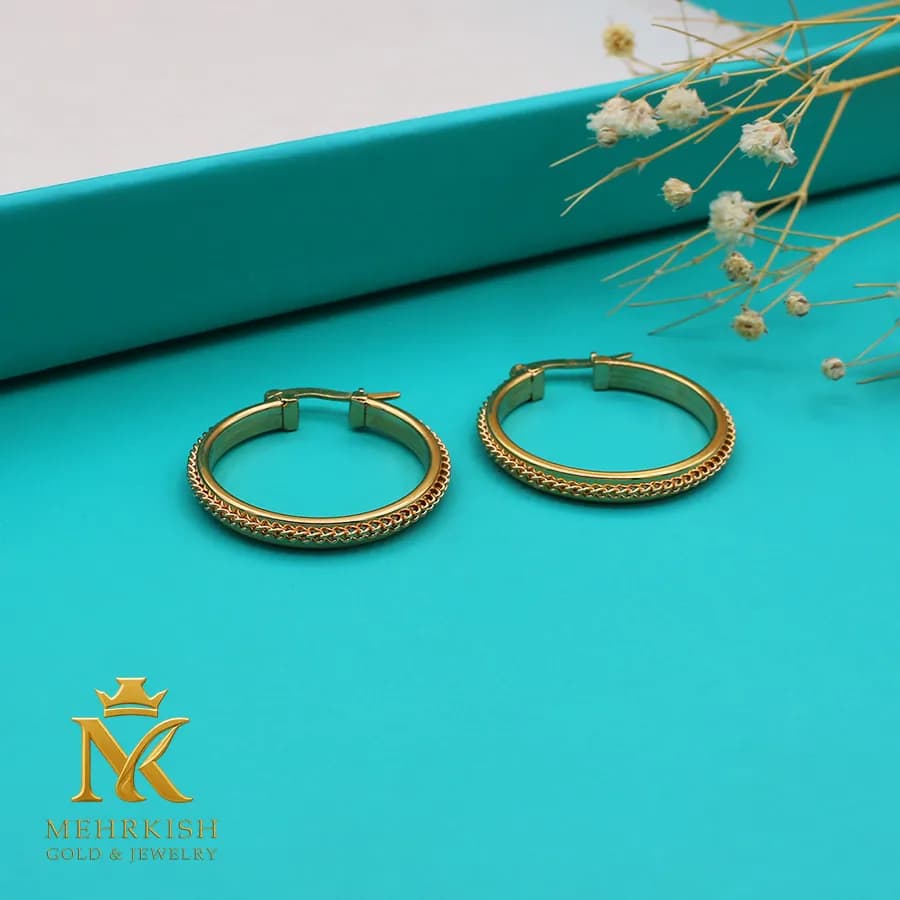 گوشواره حلقه ای کد 7877 — تصویر ۳