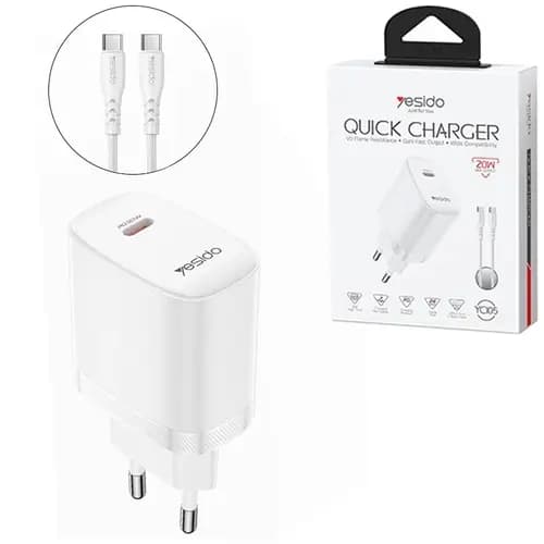 شارژر 20 وات تایپ سی یسیدو YESIDO YC105 — تصویر ۳