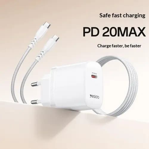 شارژر 20 وات تایپ سی یسیدو YESIDO YC105