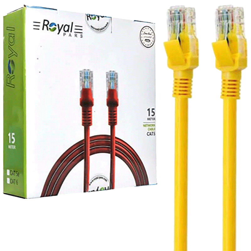 کابل 20 متری شبکه Cat 5 پک دار Royal — تصویر ۲