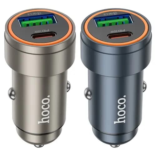 شارژر فندکی HOCO Z57A USB PD 30W + QC3.0 — تصویر ۳