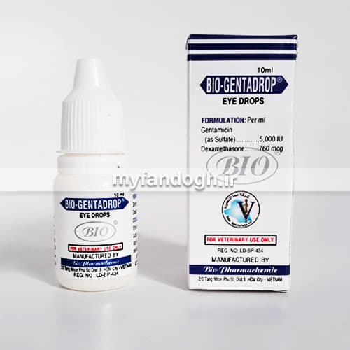 قطره درمان عفونت چشمی سگ گربه پرنده حیوانات خانگی بایو جنتا دراپ bio-gentadrop — تصویر ۲
